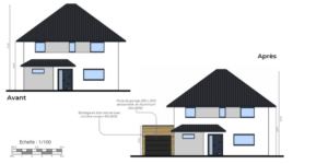 Plan de façade exemple déclaration préalable garage